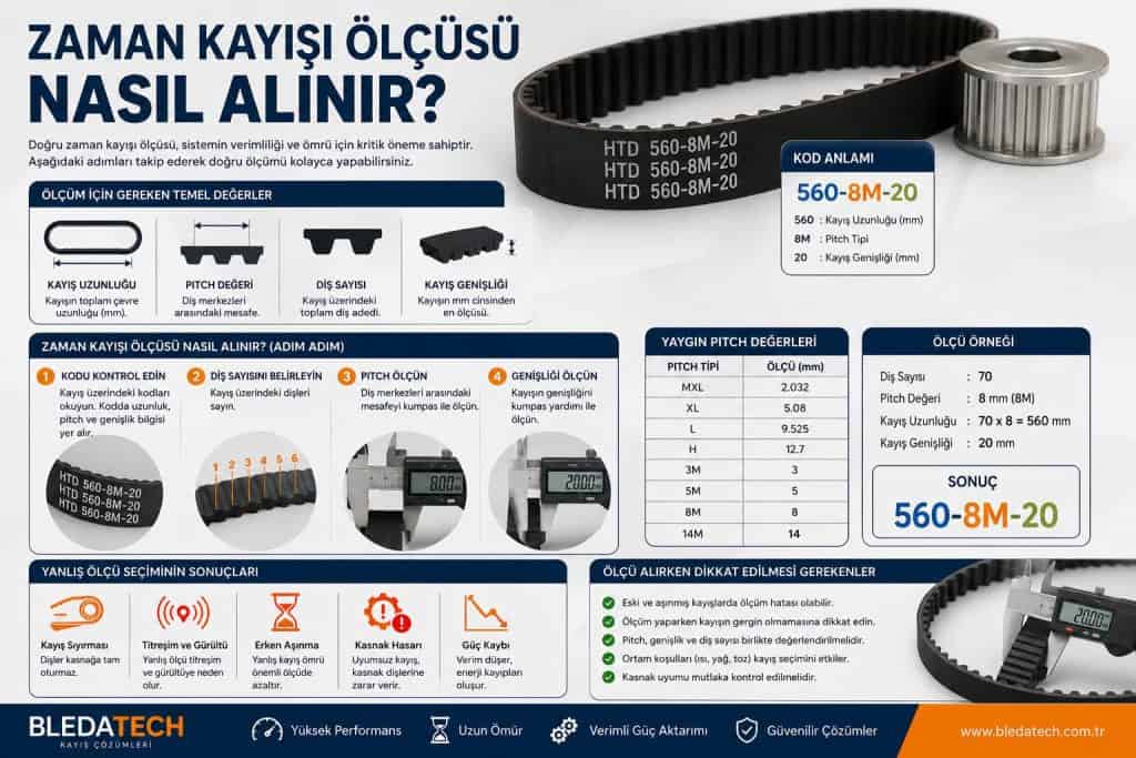 zaman kayışı ölçüsü nasıl alınır