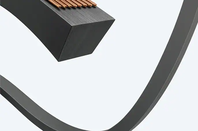 XPC V Kayışı (Dişli) — 22 mm üst genişlikte dar kesit dişli (cogged/raw edge) kesit görünümü